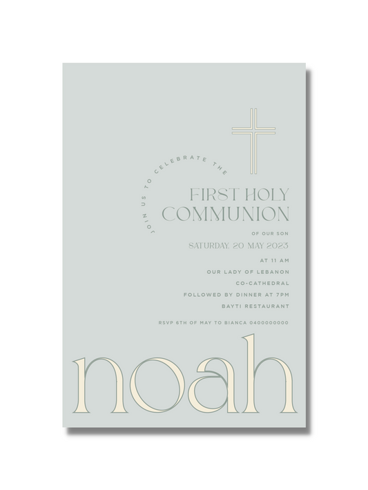'Noah' Communion Invitation